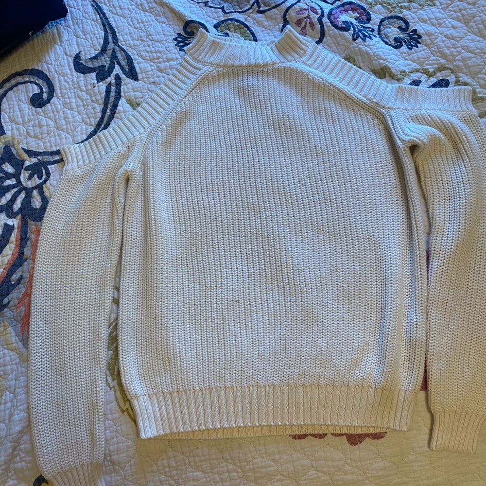 Off White Off the Shoulder Sweater